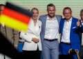 Big winner Ulrich Sigmund and the leaders of the AfD party on the national stage. 'We are losing Germany;' Jewish leaders sound the alarm over election results