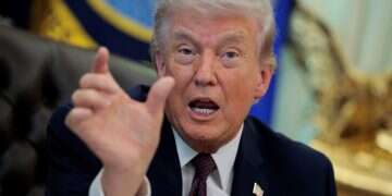 US President Donald Trump speaks during the signing ceremony for an executive order on mail ballots, in the Oval Office of the White House in March 31, 2026. Trump dealt major setback as court blocks mail ballot restrictions