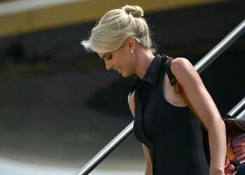 US President Donald Trump's aide Natalie Harp steps off Air Force One at John F. Kennedy International Airport in New York on August 14, 2026 Why did Trump give $45,000 to his 'human printer' Natalie Harp?