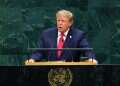 US President Donald Trump addresses the UN General Assembly in New York. Photo: Reuters Trump: Iran built missile capable of reaching Europe, 'I hope you understand that'
