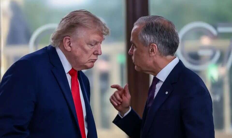 Trump and Canadian Prime Minister Carney. Photo: AP US hits Canada with new import bans as trade tensions surge