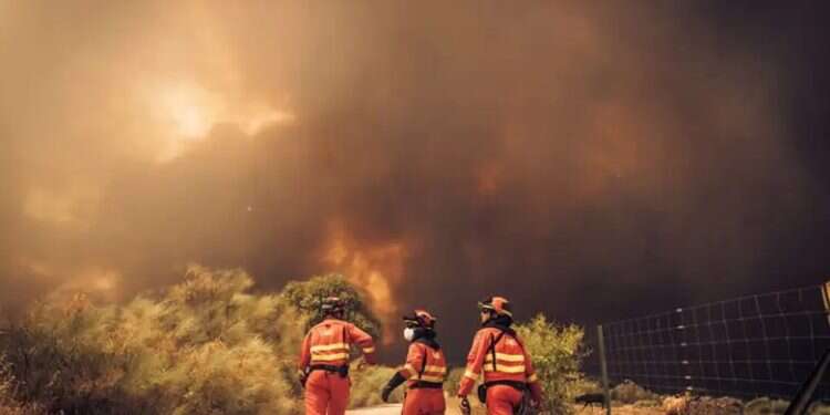Wildfires in Spain, July 2026. Photo: Unidad Militar de Emergencias August 2026 ties record as hottest month ever measured