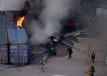 Helicopter crash near LA bus kills three