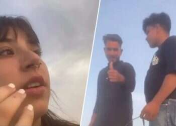 Indian men harass an Israeli woman in October 2022 Israeli solo traveler's nightmare in India caught on camera