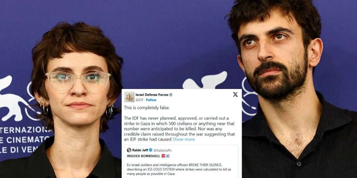 Directors Yuval Abraham and Rachel Szor pose during a photocall for the documentary 'Naza' in Venice, 2026 IDF takes on NAZA directors over 'completely false' Gaza allegations