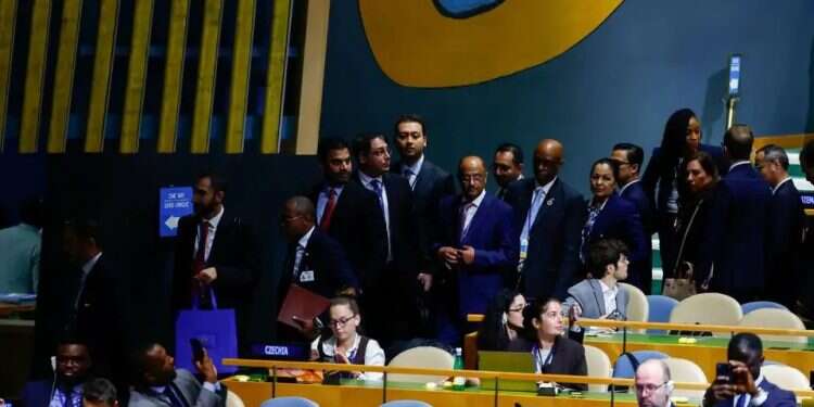 World leaders leave the UN hall | Photo: Reuters Israel fears boycott wave is only beginning