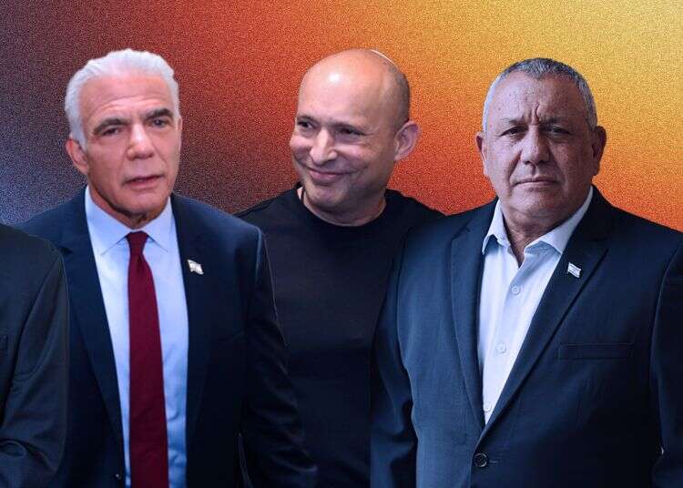 Eisenkot, Bennett, Lapid and Golan. Photo: Arik Sultan, Gideon Markowicz, Oren Cohen Opposition realizes this is the only way to win the election