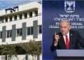 Israeli Prime Minister Benjamin Netanyahu (R) and Haaretz headquarters in Tel Aviv (L) Netanyahu to sue Haaretz for defamation over UAE warning report