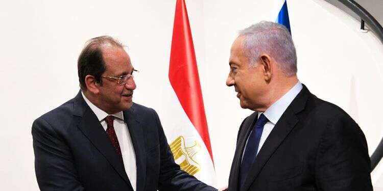 Abbas Kamel with Prime Minister Benjamin Netanyahu. Photo: GPO/Amos Ben Gershom Who is Abbas Kamel, the Egyptian spy chief who warned Netanyahu before Oct. 7?