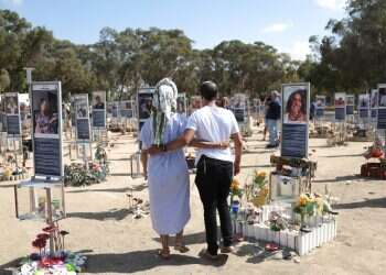 People visit the Re'im memorial site for victims of the Nova music festival near the Gaza border in southern Israel, 4 October 2026 Oct. 7, 2023: Israel pauses to remember 3 years later