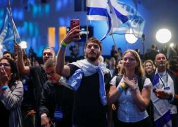Supporters of former military chief Gadi Eisenkot, leader of the Yashar party, react to the exit poll at his party headquarters, on the evening of Israel's national election, in Tel Aviv, Israel October 27, 2026 'It looks bad': Left in shock after election hangover