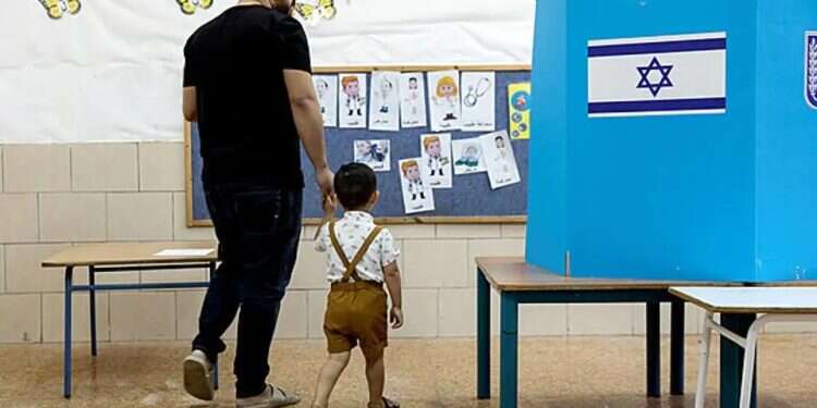 A father and son enter a polling station during the previous election. Photo: Reuters A letter to my son as he steps behind the voting booth