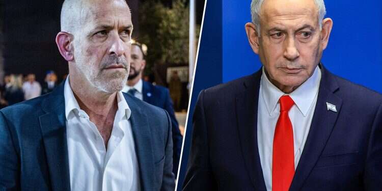 Former Shin Bet chief Ronen Bar and PM Benjamin Netanyahu Netanyahu's former security chief sues him, says Oct. 7 alert issued at '3:03 a.m.'