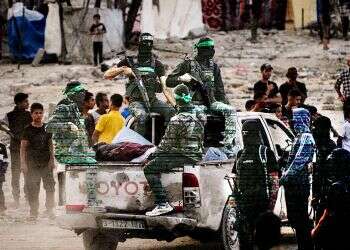 Hamas terrorists in Gaza. Photo: AP Behind the Yellow Line, Hamas is already preparing for the next phase