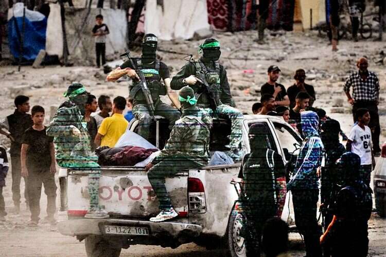 Hamas terrorists in Gaza. Photo: AP