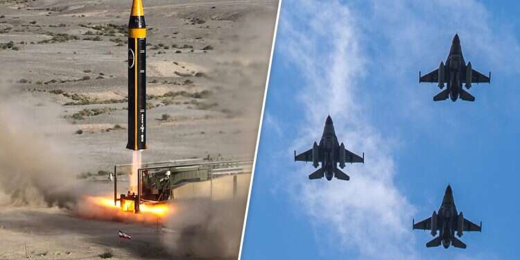 Iranian Khorramshahr missile test and Israeli Air Force aircraft | Photo: AP, IDF Spokesperson's Unit Iran's reported missile test puts Israel on alert