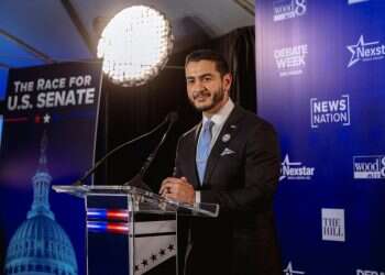 Democratic US Senate candidate Abdul El-Sayed speaks to the press in the spin room after taking part in a debate with Republican rival candidate Mike Rogers, in Grand Rapids, Michigan, US, October 8, 2026 El-Sayed says Israel, Iran both 'dangerous in their own way' in heated Michigan debate