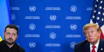 President Donald Trump meets with Ukraine's President Volodymyr Zelenskyy during the United Nations General Assembly, Sept. 22, 2026, at the UN headquarters Trump slams Zelenskyy, says Ukraine should 'get a new president'