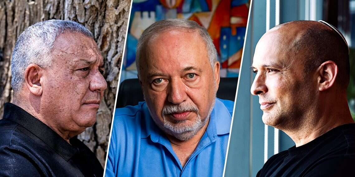Gadi Eisenkot, Naftali Bennett and Avigdor Liberman | Photo: Eric Sultan, Oren Cohen The obstacle that could cost the anti-Netanyahu bloc the election