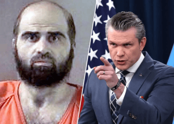 Fort Hood shooter Nidal Hasan (L) and US Secretary of Defense Pete Hegseth (R) Pentagon to livestream execution of Fort Hood shooter