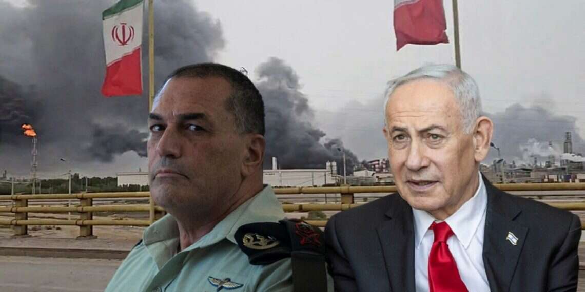 Smoke rises after strikes on the Mahshahr Petrochemical Zone in Bandar Mahshahr. Right: PM Netanyahu. Left: IDF Chief of Staff Eyal Zamir Only one man has an interest in warmongering – and the IDF chief must stand in his way