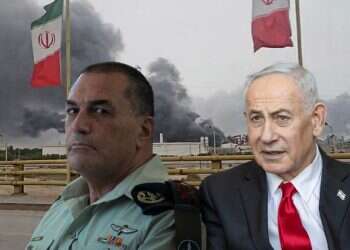 Smoke rises after strikes on the Mahshahr Petrochemical Zone in Bandar Mahshahr. Right: PM Netanyahu. Left: IDF Chief of Staff Eyal Zamir Only one man has an interest in warmongering – and the IDF chief must stand in his way