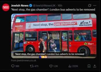 The pro-vegan advert on London's busses, which compared the slaughter of pigs to the Holocaust, was removed 'Next stop, gas chambers': London bus adverts lead to major controversy