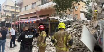 Search efforts underway after Tel Aviv residential site suffers partial collapse